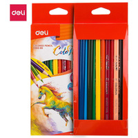 Kredki o��wkowe tr�jk�tne COLORUN 12 kolor�w EC00300 DELI