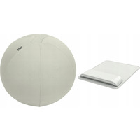 Zestaw Pi�ka do siedzenia ERGO 55cm jasno szara 65410085 + Podk�adka pod mysz i nadgarstek ERGO jasn