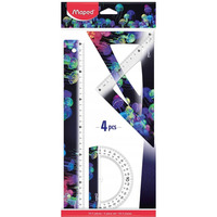 Zestaw DEEPSEA 2 ekierki, linijka 30cm, k�tomierz 981833 MAPED