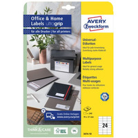 Etykiety bia�e ULTRAGRIP 70x37mm (10 arkuszy = 240 etykiet) 3474-10 AVERY ZWECKFORM