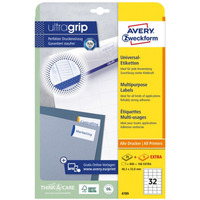 Etykiety bia�e ULTRAGRIP 48, 3x33, 8mm (25 arkuszy = 800 etykiet) 4789 AVERY ZWECKFORM