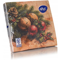 Serwetki świąteczne na Boże Narodzenie Święta 33x33cm papierowe 20 sztuk BN-138 AHA