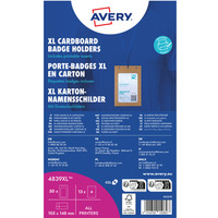 Holder na identyfikatory A6 tekturowe 105x148mm (50 sztuk+52 wk�ady) 4839XL AVERY