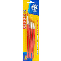 Pdzelki szkolne zestaw 5 sztuk rozmiar nr. 2, 4, 8, 10, 16 315023002 ASTRA