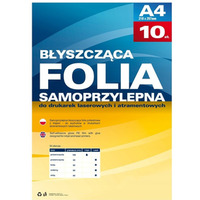 Folia samoprzylepna do drukarek atramentowych przezroczysta b�ysk (10ark.) 434020 ARGO