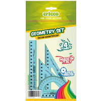 Komplet geometryczny CRICCO 4-elementy z linijk� 16cm CR610