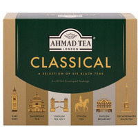 Herbata AHMAD Black Tea Selection czarna (60 torebek) (EARL GREY, ENGLISH No.1, DARJEELING, ENGLISH BREAKFAST, CEYLON, DECAFFEINATED)