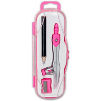Cyrkiel szkolny z o��wkiem + temper�wka w etui PC-102 r�owy TT7635 PENMATE