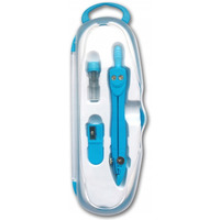 Cyrkiel szkolny z grafitem 2mm ( grafity +temper�wka) PC-101 niebieski w etui TT7633 PENMATE