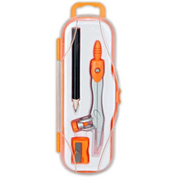 Cyrkiel szkolny z o��wkiem + temper�wka w etui PC-102 pomara�czowy TT7636 PENMATE