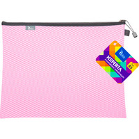 Koperta A5 z suwakiem metalowym RÓŻOWA BT606-R TETIS