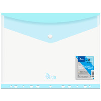 Koperta A4 PP na zatrzask z perforacją NIEBIESKA BT614-N TETIS