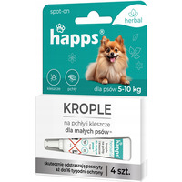 Krople na pch�y i kleszcze dla ma�ych ps�w 5 - 10kg HAPPS Herbal