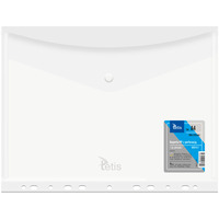 Koperta A4 PP na zatrzask z perforacją TRANSPARENTNA BT614-T TETIS