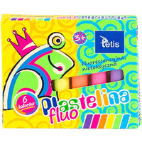 Plastelina FLUO 6kol.15g KP002-A TETIS
