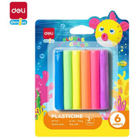 Plastelina 6 kolor�w fluorescencyjne EH713 DELI