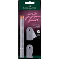 O��wek SPARKLE SLEEVE szary/szary + temper�wka+gumka blister 218482 Faber-Castell