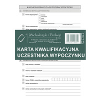 A-152-3 Karta kwalifikacyjna uczestnika wypoczynku A5 Michalczyk i Prokop