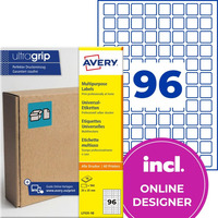 Etykiety do oznacze� PPWR papierowe z trwa�ym klejem bia�e 20x20mm (10 ark.) L7131-10 AVERY ZWECKFORM
